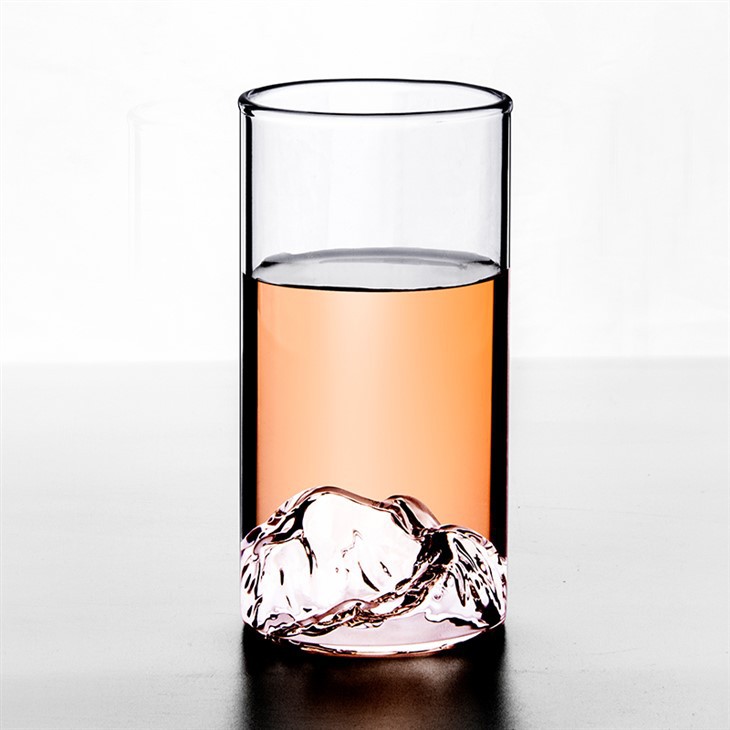 Borosilicate Glass Cup with Carved Base